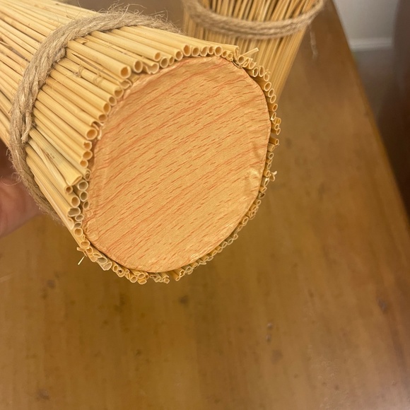 Pottery Barn set of 2 -13" high Decorative tied Wheat stacks - Picture 4 of 6